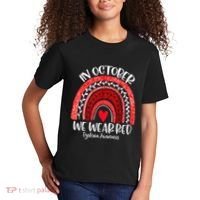 We Wear Red Dyslexia Awareness Month Dyslexia Boho Rainbow Kids T-Shirt thumb 2