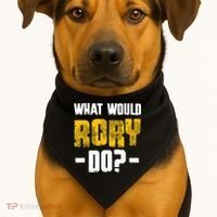 What Would Rory Do Funny Name Rory USA-Made Doggie Bandana thumb 1