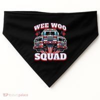 Wee Woo Squad Firefighter Fire Trucks USA-Made Doggie Bandana thumb 0