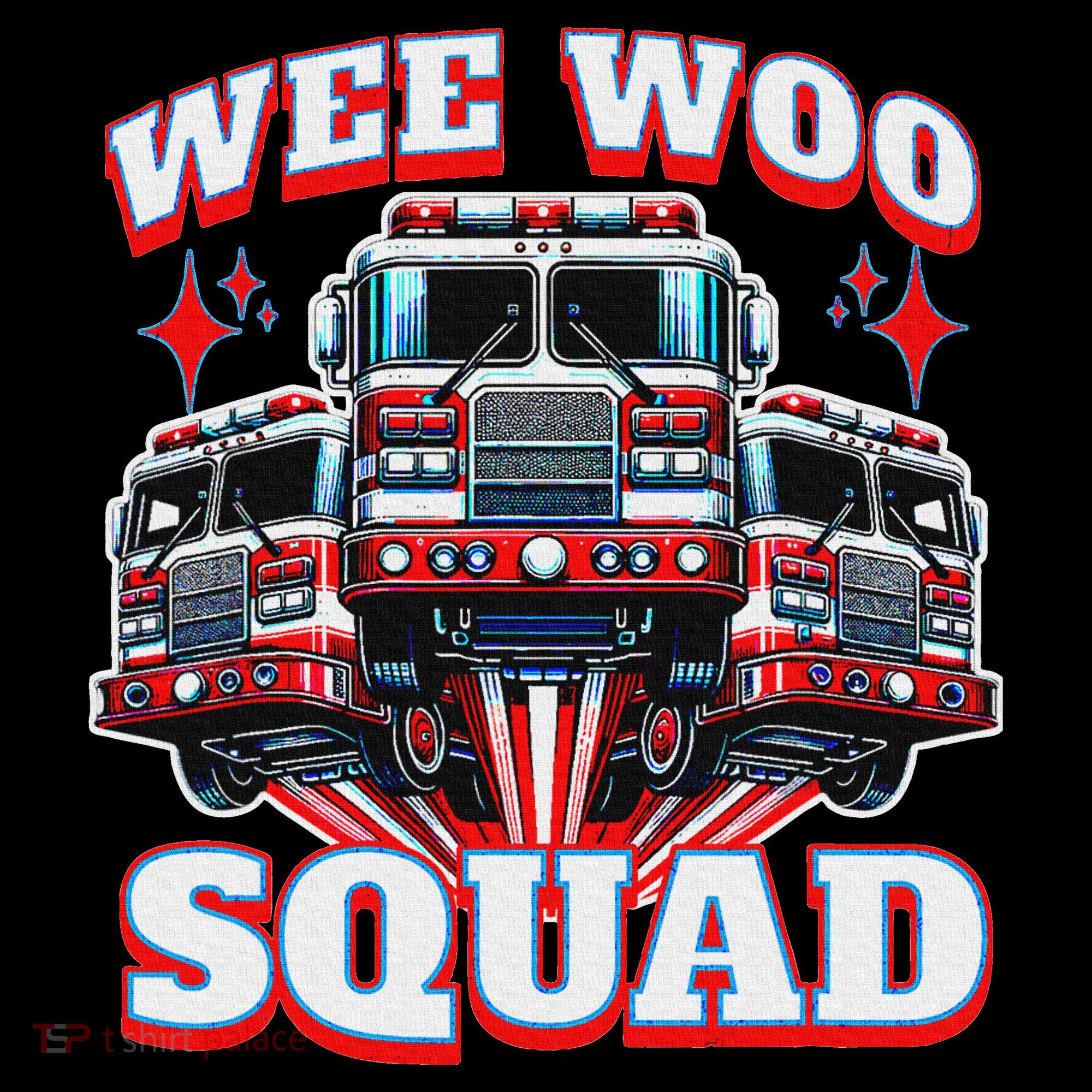 Wee Woo Squad Firefighter Fire Trucks Ornament