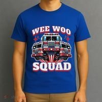 Wee Woo Squad Firefighter Fire Trucks T-Shirt thumb 3