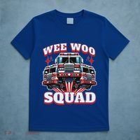 Wee Woo Squad Firefighter Fire Trucks T-Shirt thumb 5