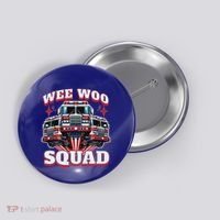 Wee Woo Squad Firefighter Fire Trucks Button thumb 0