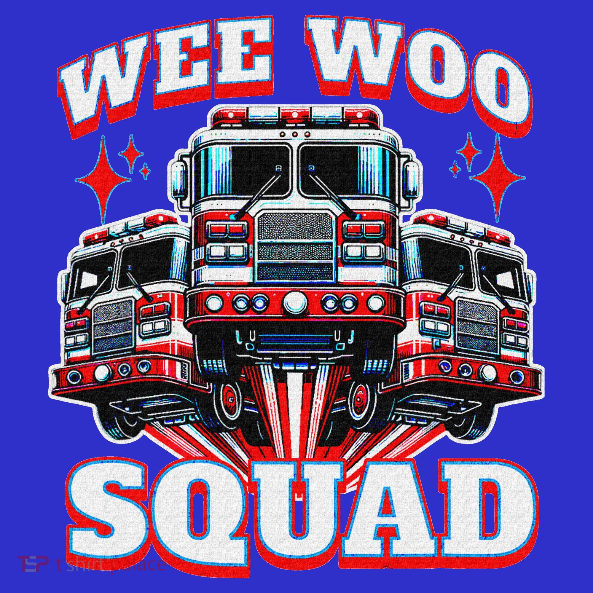 Wee Woo Squad Firefighter Fire Trucks Mousepad