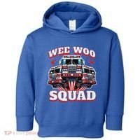 Wee Woo Squad Firefighter Fire Trucks Toddler Hoodie thumb 0