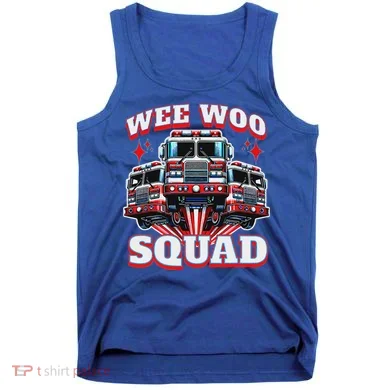 Wee Woo Squad Firefighter Fire Trucks Tank Top