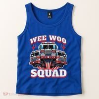 Wee Woo Squad Firefighter Fire Trucks Tank Top thumb 2