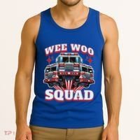 Wee Woo Squad Firefighter Fire Trucks Tank Top thumb 3