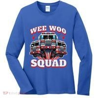 Wee Woo Squad Firefighter Fire Trucks Women's Long Sleeve Shirt thumb 0