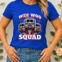 Wee Woo Squad Firefighter Fire Trucks Women's T-Shirt thumb 2