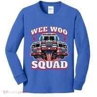 Wee Woo Squad Firefighter Fire Trucks Kids Long Sleeve Shirt thumb 0