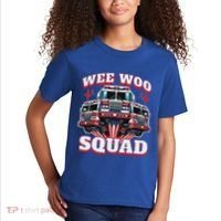 Wee Woo Squad Firefighter Fire Trucks Kids T-Shirt thumb 2