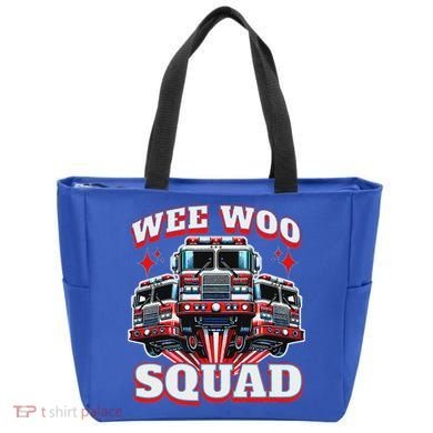 Wee Woo Squad Firefighter Fire Trucks Tote Bag