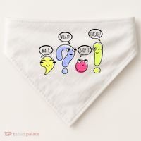 Wait What Stop It I Agree Funny Grammar Teacher Punctuation USA-Made Doggie Bandana thumb 0