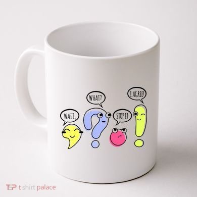 Wait What Stop It I Agree Funny Grammar Teacher Punctuation Coffee Mug