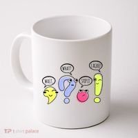 Wait What Stop It I Agree Funny Grammar Teacher Punctuation Coffee Mug thumb 0