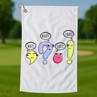 Wait What Stop It I Agree Funny Grammar Teacher Punctuation Golf Towel thumb 1