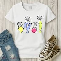 Wait What Stop It I Agree Funny Grammar Teacher Punctuation Women's T-Shirt thumb 3