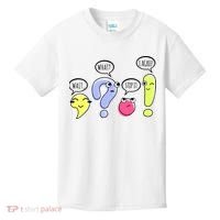 Wait What Stop It I Agree Funny Grammar Teacher Punctuation Kids T-Shirt thumb 0