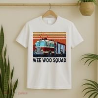 Wee Woo Squad Fire Truck Firefighter Vintage T-Shirt thumb 2