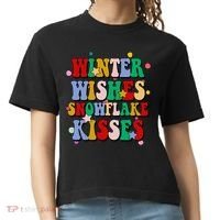 Winter Wishes Snowflake Kisses Retro Christmas Comfort Colors Boxy T-Shirt thumb 0