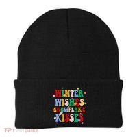 Winter Wishes Snowflake Kisses Retro Christmas Beanie thumb 0