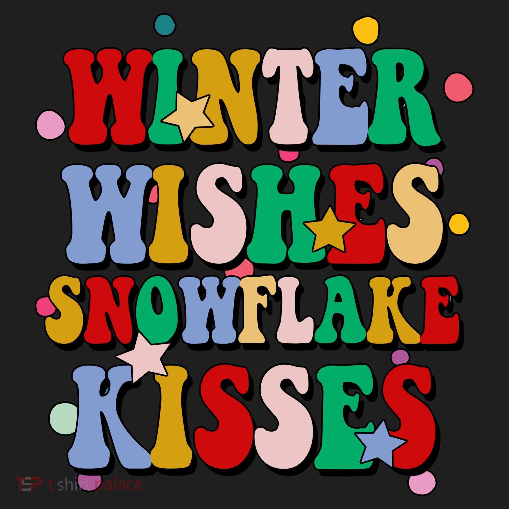 Winter Wishes Snowflake Kisses Retro Christmas Hat