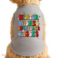 Winter Wishes Snowflake Kisses Retro Christmas Doggie Tank thumb 0
