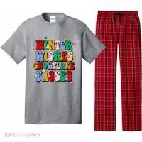 Winter Wishes Snowflake Kisses Retro Christmas Pajama Set thumb 0