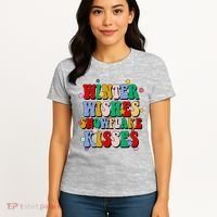 Winter Wishes Snowflake Kisses Retro Christmas Women's T-Shirt thumb 4