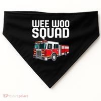 Wee Woo Squad Funny Firefighter Firetruck USA-Made Doggie Bandana thumb 0