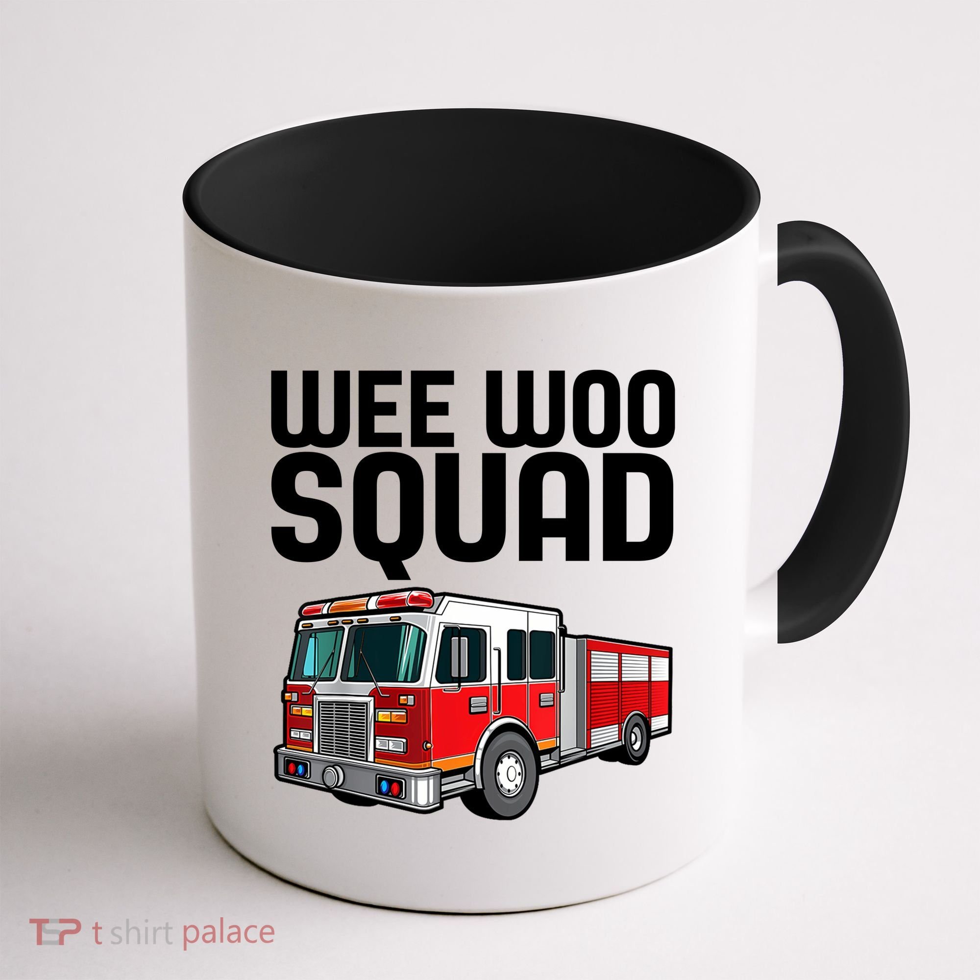 Wee Woo Squad Funny Firefighter Firetruck Coffee Mug