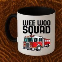 Wee Woo Squad Funny Firefighter Firetruck Coffee Mug thumb 2