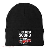 Wee Woo Squad Funny Firefighter Firetruck Beanie thumb 0