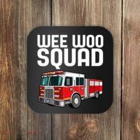 Wee Woo Squad Funny Firefighter Firetruck Coaster thumb 0