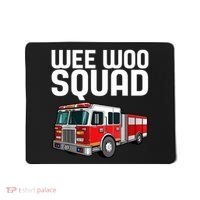 Wee Woo Squad Funny Firefighter Firetruck Mousepad thumb 0