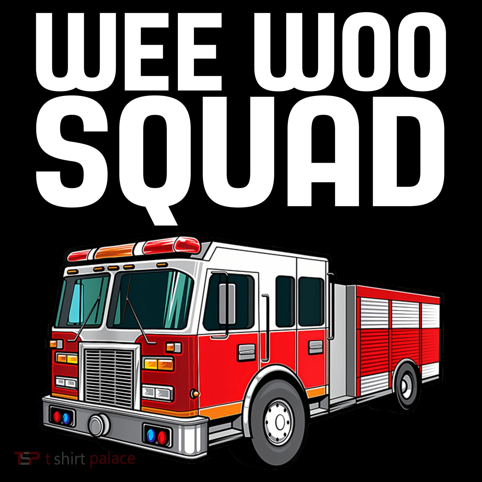 Wee Woo Squad Funny Firefighter Firetruck Ornament