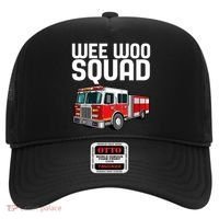 Wee Woo Squad Funny Firefighter Firetruck Hat thumb 0