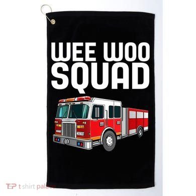Wee Woo Squad Funny Firefighter Firetruck Golf Towel