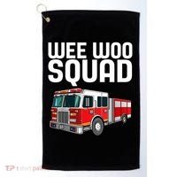 Wee Woo Squad Funny Firefighter Firetruck Golf Towel thumb 0