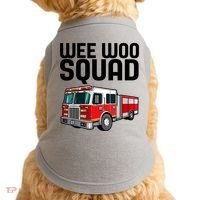 Wee Woo Squad Funny Firefighter Firetruck Doggie Tank thumb 0