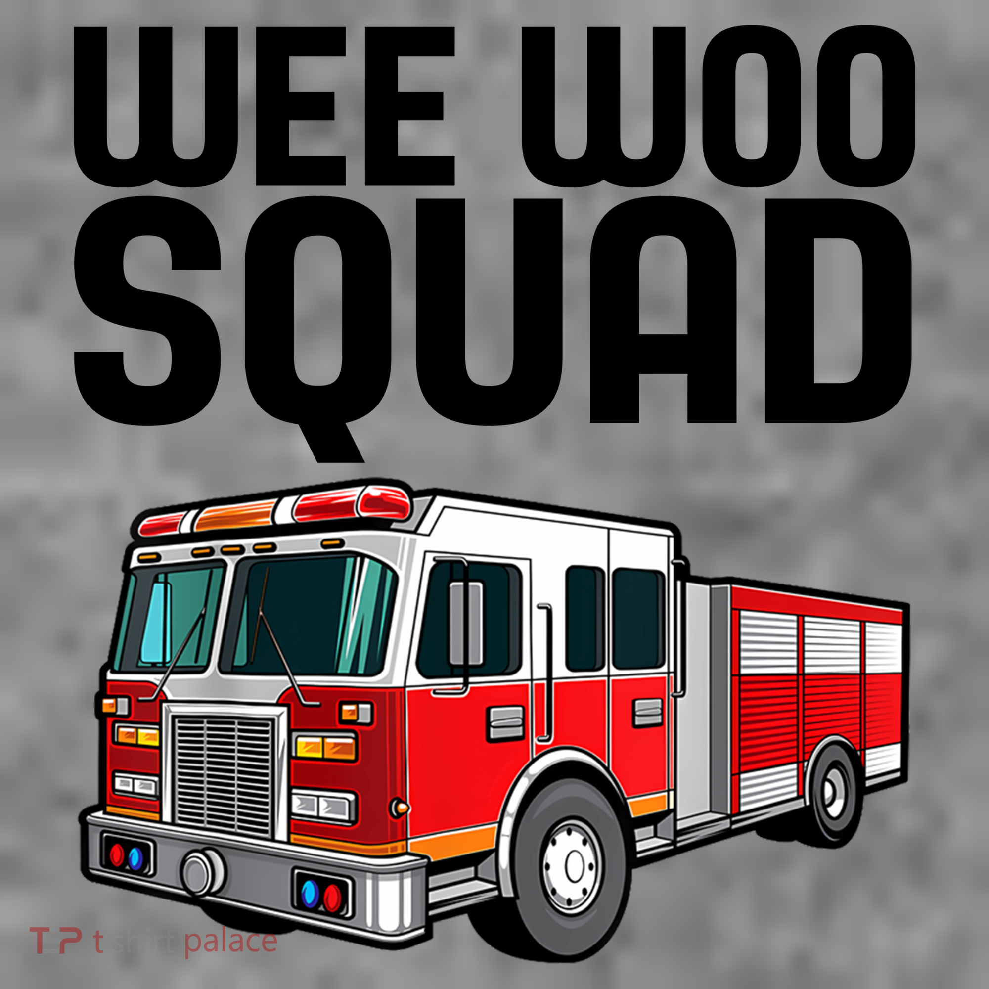 Wee Woo Squad Funny Firefighter Firetruck Doggie Tank