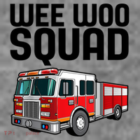 Wee Woo Squad Funny Firefighter Firetruck Toddler Hoodie thumb 2