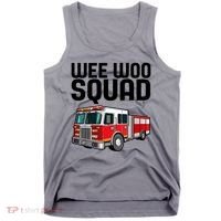 Wee Woo Squad Funny Firefighter Firetruck Tank Top thumb 0