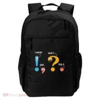 Wait What Stop It I Agree Funny English Grammar Teacher Backpack thumb 0