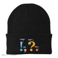 Wait What Stop It I Agree Funny English Grammar Teacher Beanie thumb 0