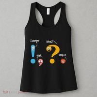 Wait What Stop It I Agree Funny English Grammar Teacher Women's Tank Top thumb 3