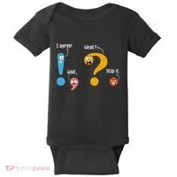 Wait What Stop It I Agree Funny English Grammar Teacher Baby Bodysuit thumb 0