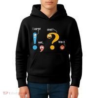 Wait What Stop It I Agree Funny English Grammar Teacher Kids Hoodie thumb 4