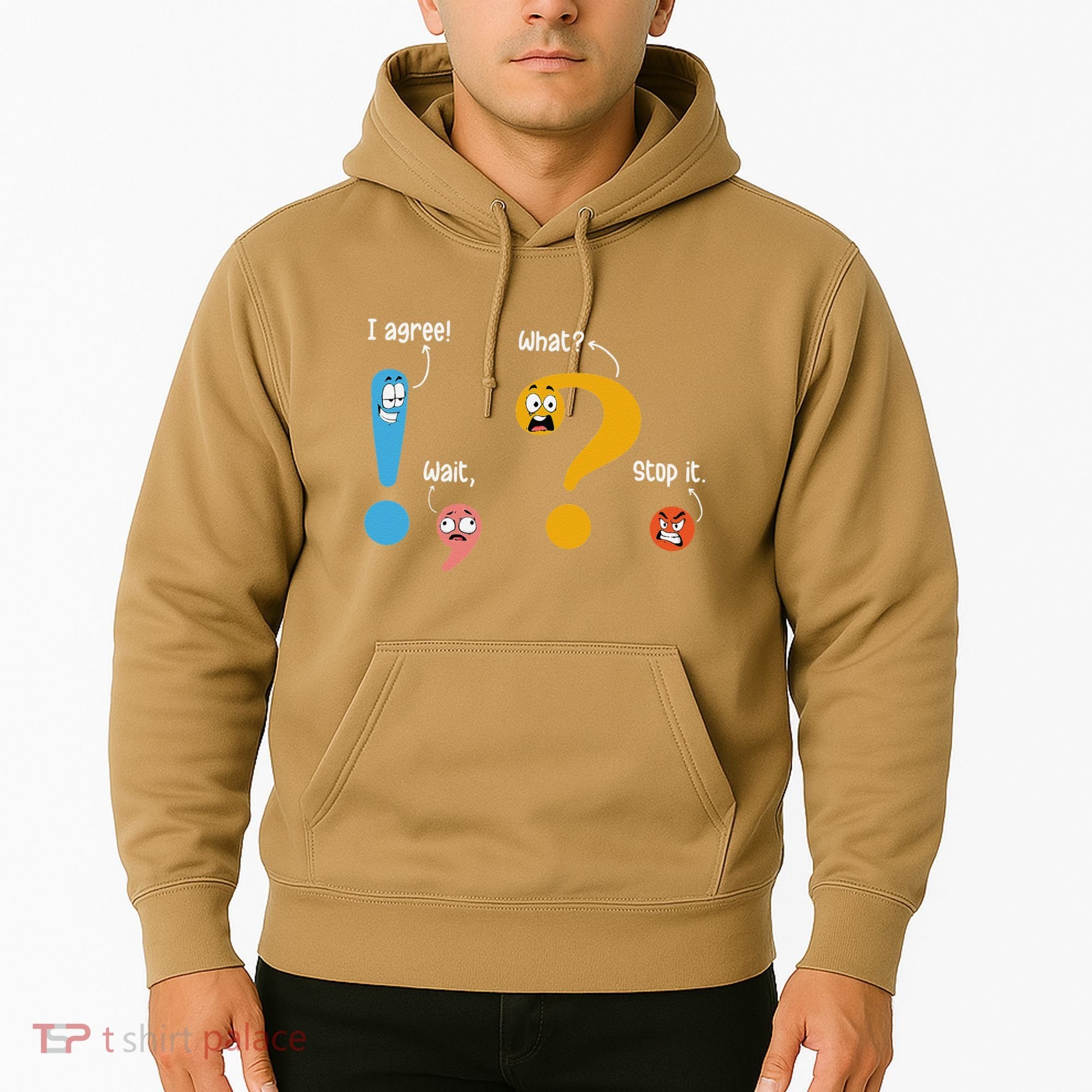 Wait What Stop It I Agree Funny English Grammar Teacher Hoodie